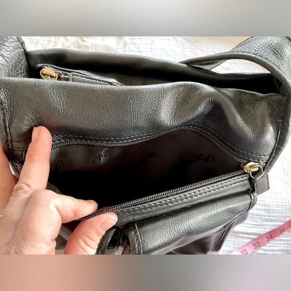 FOSSIL Vintage Black Pebbled Leather Shoulder - Picture 10 of 12